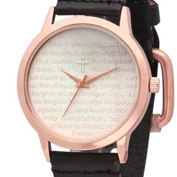 18k Rose Gold Plated ‘The Lords Prayer’ Band Watch main image 4